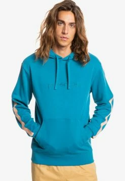 Offres 😍 Quiksilver TAPED HOODIE - Sweat à Capuche - Sea Port ✨