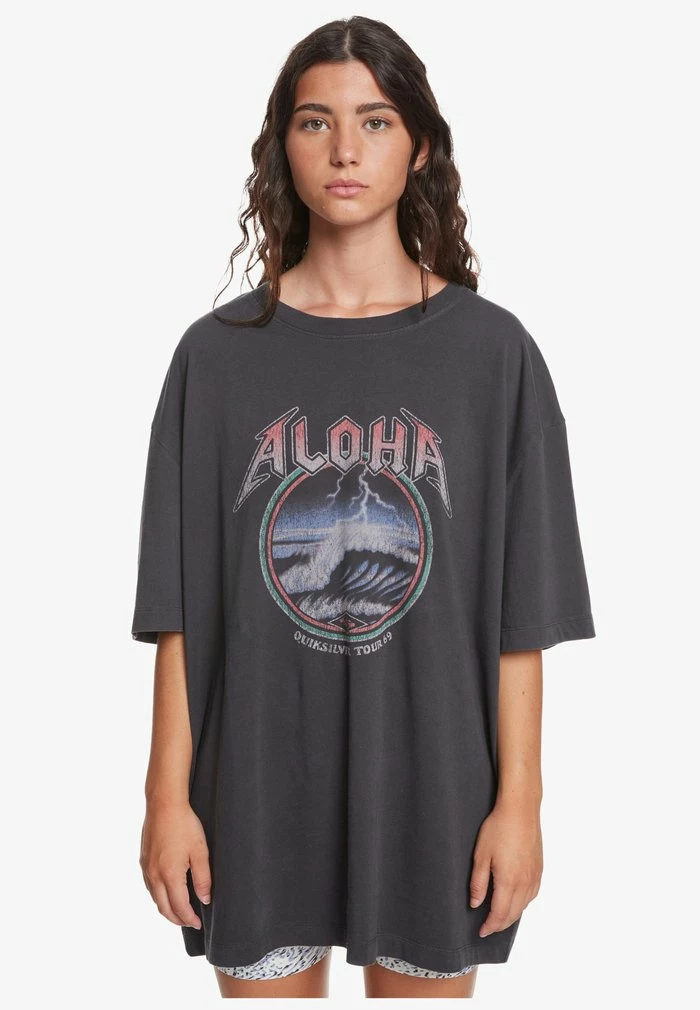 Promo ⌛ Quiksilver T-shirt Imprimé - Tarmac ✔️ 1 Promo ⌛ Quiksilver T-shirt Imprimé - Tarmac ✔️