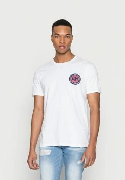 Sortie 👍 Quiksilver CIRCLE GAME - T-shirt Imprimé - White 💯