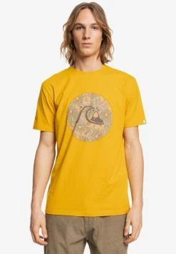 Grosses soldes 🛒 Quiksilver JUNGLE BOOGIE - T-shirt Imprimé - Nugget Gold 🎁