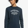 Meilleure vente 🎉 Quiksilver CLOSED TION - T-shirt à Manches Longues - Navy Blazer ✔️