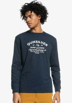Meilleure vente 🎉 Quiksilver CLOSED TION - T-shirt à Manches Longues - Navy Blazer ✔️