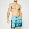 Offres 👍 Quiksilver EVERYDAY FLORAL STRIPE - Short De Bain - Blue 💯