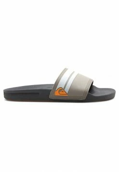 Offres 🤩 Quiksilver RIVI SLIDE - Sandales De Bain - Grey/grey/orange 🛒 -Quiksilver Soldes Boutique d57eb00e26cd426588d2320a4c6ce43c
