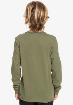 Promo ❤️ Quiksilver T-shirt à Manches Longues - Green 👏 -Quiksilver Soldes Boutique d6c59f876bbe4af6a0553deb3f040827