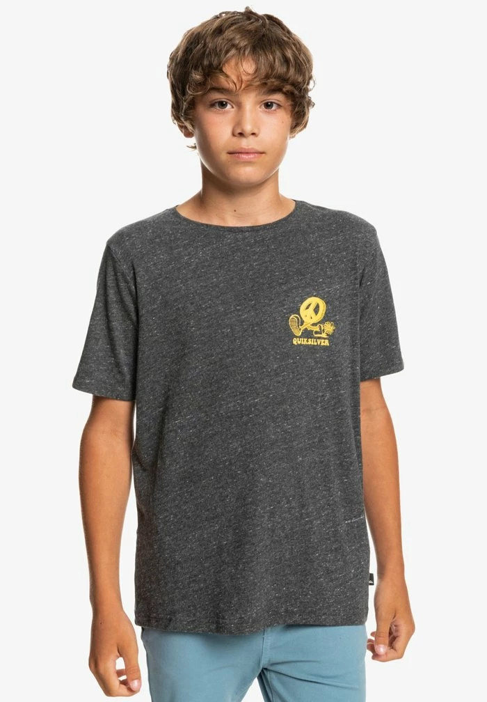 Tout neuf 💯 Quiksilver NEW WORLD - T-shirt Imprimé - Charcoal Heather 🛒 1 Tout neuf 💯 Quiksilver NEW WORLD - T-shirt Imprimé - Charcoal Heather 🛒