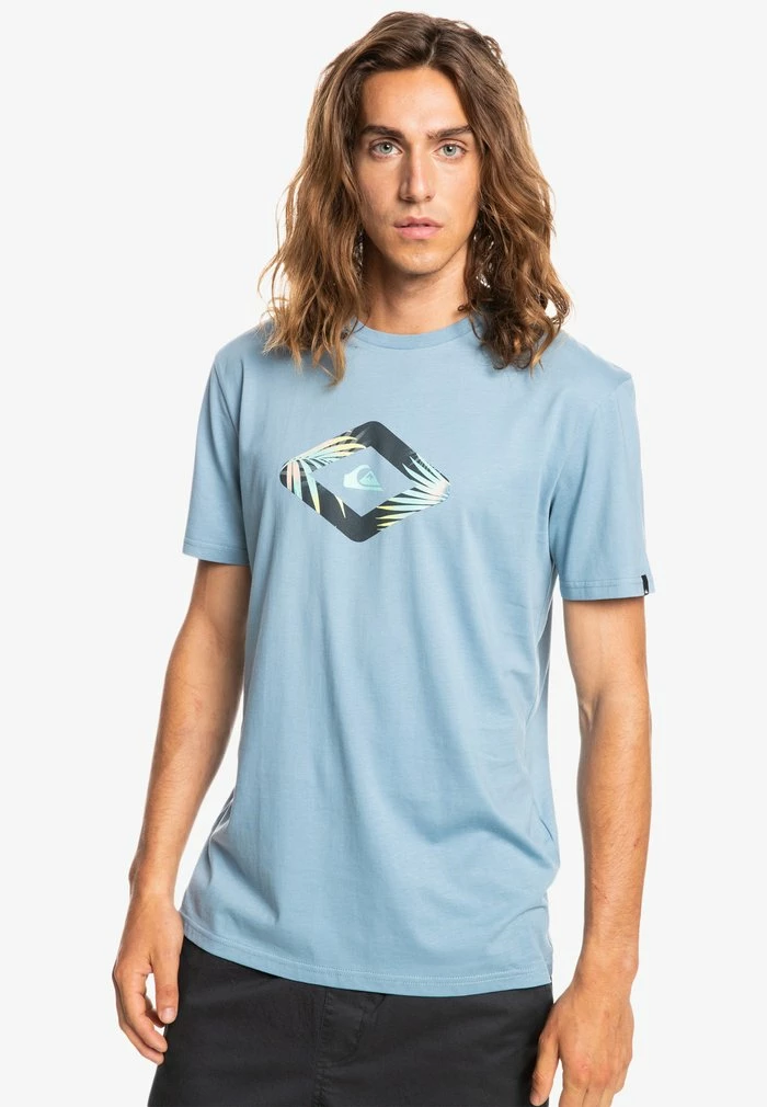 Grosses soldes 🔥 Quiksilver LET IT RIDE - T-shirt Imprimé - Faded Denim 🔔 1 Grosses soldes 🔥 Quiksilver LET IT RIDE - T-shirt Imprimé - Faded Denim 🔔