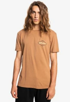 Promo 🤩 Quiksilver STIR IT UP MANCHES COURTES POUR EQYZ - T-shirt Imprimé - Chipmunk 🔥