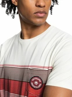 Sortie 😀 Quiksilver NEW STRIPES - T-shirt Imprimé - Antique White ✔️ -Quiksilver Soldes Boutique dd3e0e6faea14034959425592fc0689e