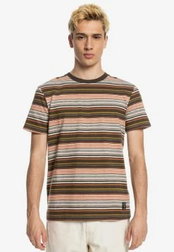 Remise 🔥 Quiksilver BEN TRE - T-shirt Imprimé - Ben Tre Turkish Coffee 🎁