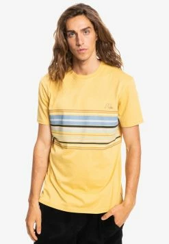 Grosses soldes 👏 Quiksilver RYTHMIC STRIPE - T-shirt Imprimé - Rattan 🎉