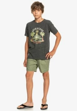 Sortie 🛒 Quiksilver STRANGE DAYS - T-shirt Imprimé - Charcoal Heather 🔔