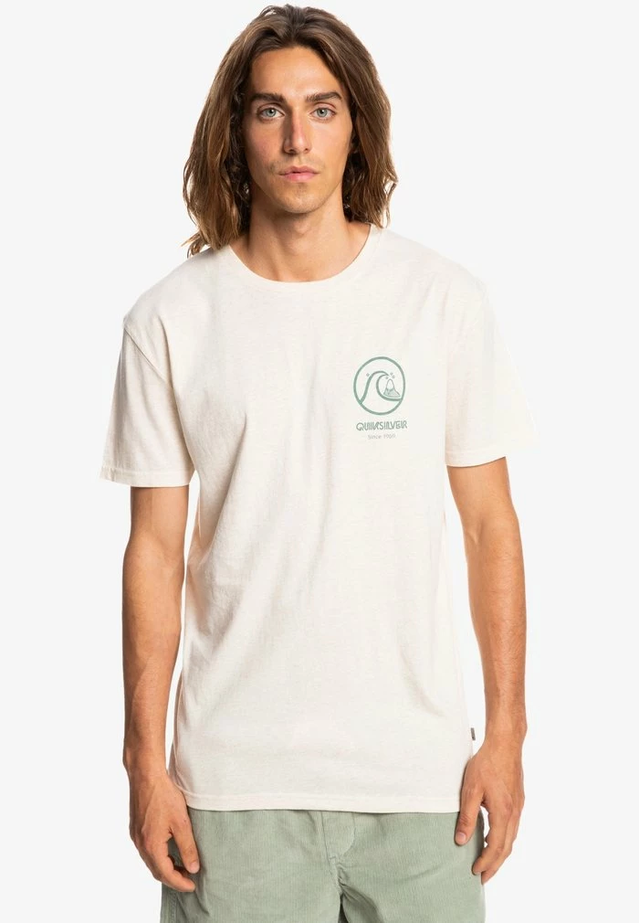Remise 🤩 Quiksilver GONE WORDS MANCHES COURTES - T-shirt Basique - Antique White Heather 🎁 1 Remise 🤩 Quiksilver GONE WORDS MANCHES COURTES - T-shirt Basique - Antique White Heather 🎁