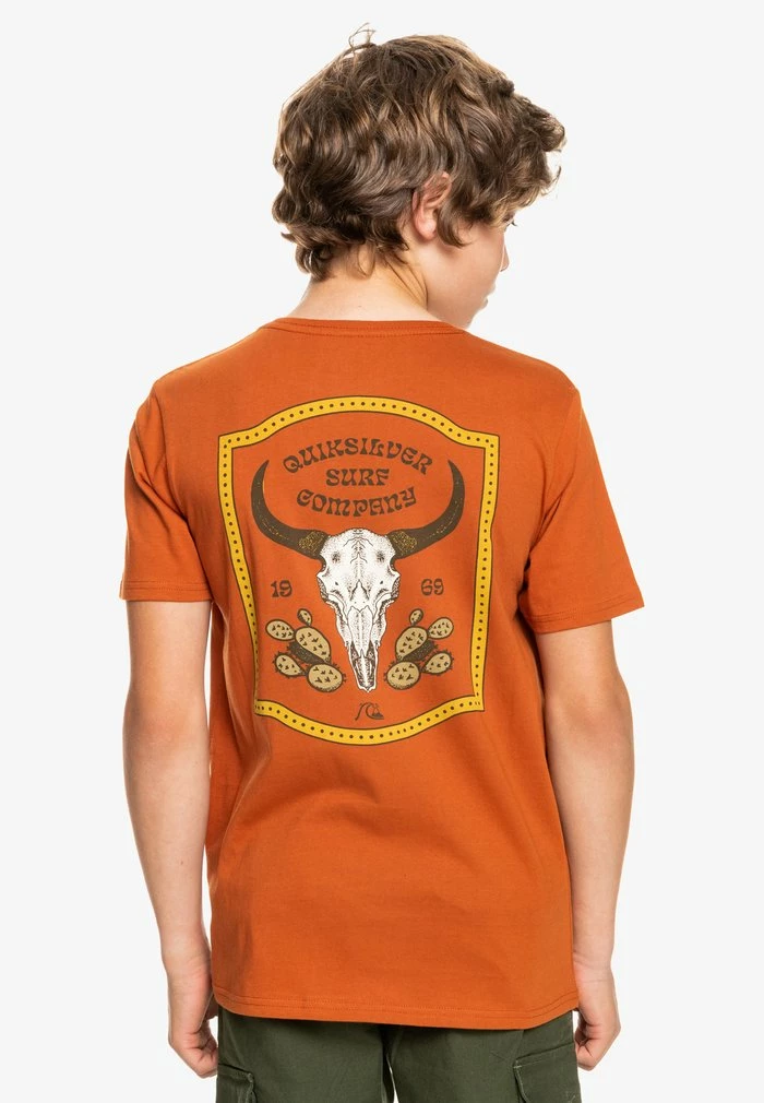 Budget 🤩 Quiksilver WILD CARD - T-shirt Imprimé - Cinnamon 🤩 3 Budget 🤩 Quiksilver WILD CARD - T-shirt Imprimé - Cinnamon 🤩 – Image 3