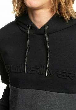 Grosses soldes ⌛ Quiksilver EMBOSS - Sweat à Capuche - Black/dark Grey 🤩 -Quiksilver Soldes Boutique e869ea5db3b74668927433e0939404d4