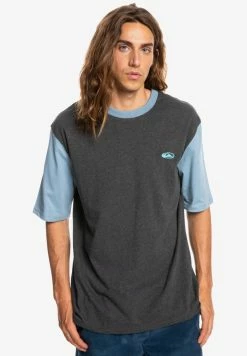 Budget 🎁 Quiksilver MASTER PLAN TEE - T-shirt Imprimé - Blue ⭐