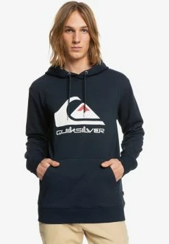 Promo ✨ Quiksilver BIG LOGO HOODIE - Sweat à Capuche - Navy Blazer 🔥