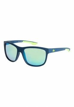 Coupon ✨ Quiksilver CRUSADER - Lunettes De Soleil - Matt Navy/ml Yellow ✔️