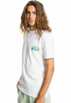 Meilleure affaire 👏 Quiksilver TEMPER - T-shirt Imprimé - White 👍 -Quiksilver Soldes Boutique f9234b98353e495d941a6ae06f57a267