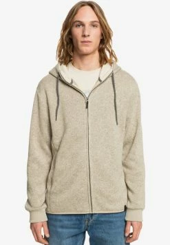 Sortie â€ïž Quiksilver KELLER - Sweat à Capuche Zippé - Oatmeal đ
