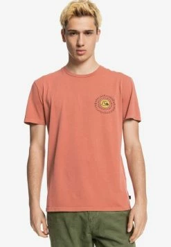 Budget 🔥 Quiksilver SILENT DUSK SS - T-shirt Imprimé - Cinnamon 🔥