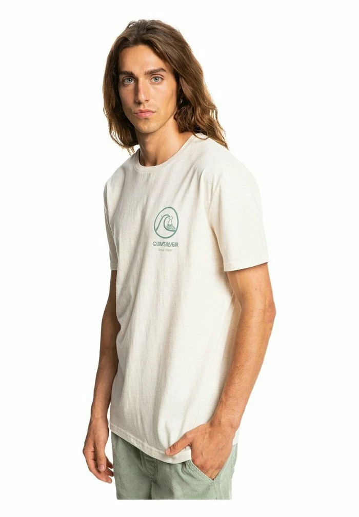 Remise 🤩 Quiksilver GONE WORDS MANCHES COURTES - T-shirt Basique - Antique White Heather 🎁 4 Remise 🤩 Quiksilver GONE WORDS MANCHES COURTES - T-shirt Basique - Antique White Heather 🎁 – Image 4