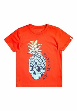 Promo 🎉 Quiksilver GOLDEN PINEAPPLE - T-shirt Imprimé - Cherry Tomato 👏
