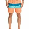 Nouveau 🎉 Quiksilver WORD BLOCK VOLLEY 17 - Short De Bain - Nectarine 🎁