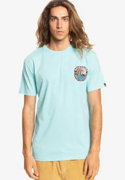Remise ⭐ Quiksilver ANOTHER STORY - T-shirt Imprimé - Blue 😍